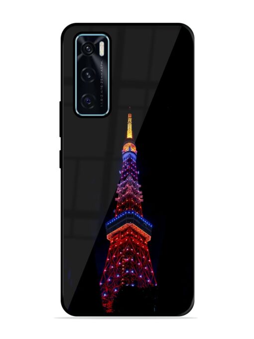 Eiffel Tower Night View Glossy Metal Phone Cover for Vivo V20 Se Zapvi