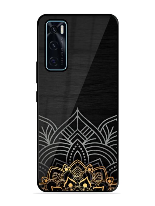 Decorative Golden Pattern Glossy Metal Phone Cover for Vivo V20 Se Zapvi