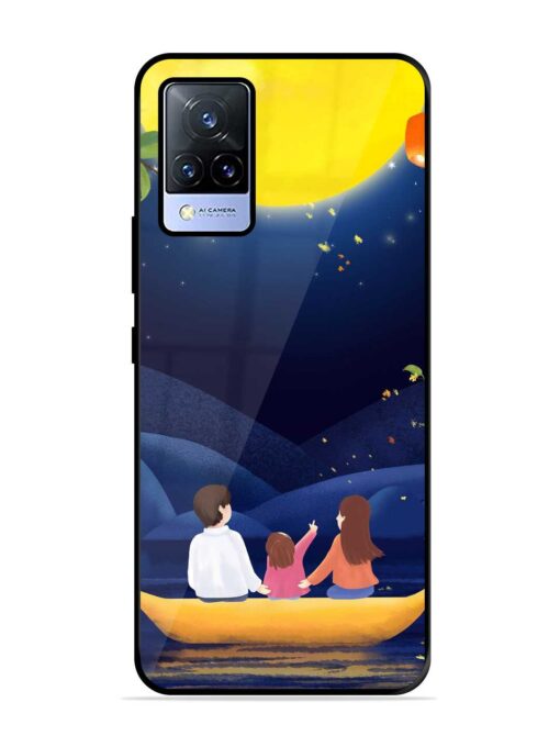 Happy Family And Beautiful View Glossy Metal Phone Cover for Vivo V21 (5G)