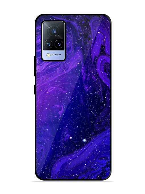 Galaxy Acrylic Abstract Art Glossy Metal Phone Cover for Vivo V21 (5G) Zapvi