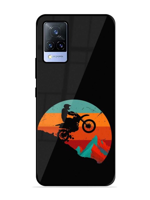 Mountain Bike Glossy Metal Phone Cover for Vivo V21 (5G)