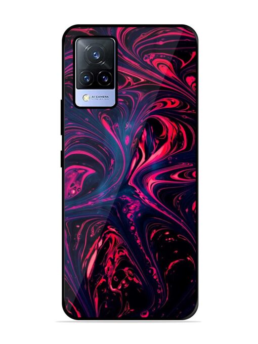 Abstract Background Glossy Metal Phone Cover for Vivo V21 (5G) Zapvi