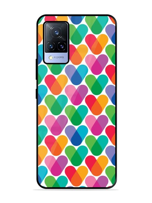 Overlapping Colors Colorful Glossy Metal TPU Phone Cover for Vivo V21 (5G) Zapvi