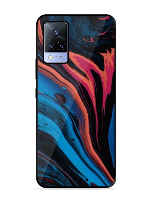 Liquefied Art Glossy Metal TPU Phone Cover for Vivo V21 (5G)