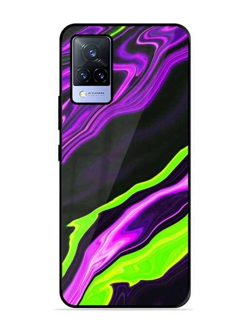 Bright Fluid Violet Glossy Metal Phone Cover for Vivo V21 (5G)