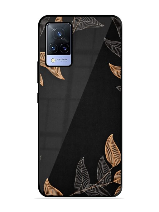 Foliage Art Glossy Metal Phone Cover for Vivo V21 (5G) Zapvi