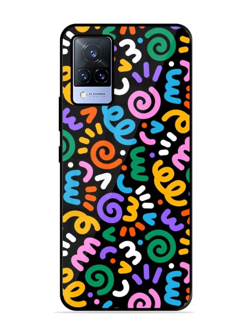 Colorful Seamless Vector Glossy Metal Phone Cover for Vivo V21 (5G) Zapvi