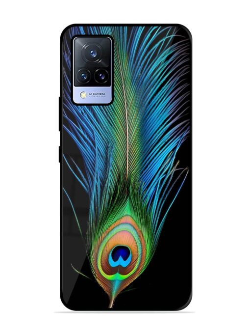 Peacock Feather Glossy Metal TPU Phone Cover for Vivo V21 (5G) Zapvi