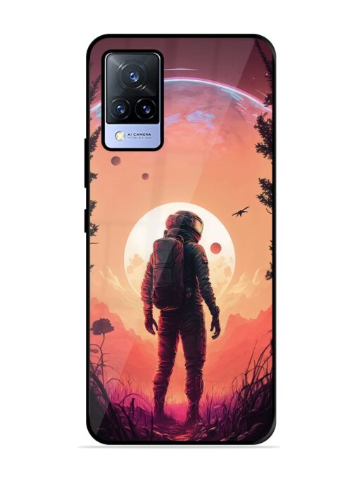 Red Sky At Morning Glossy Metal Phone Cover for Vivo V21 (5G)