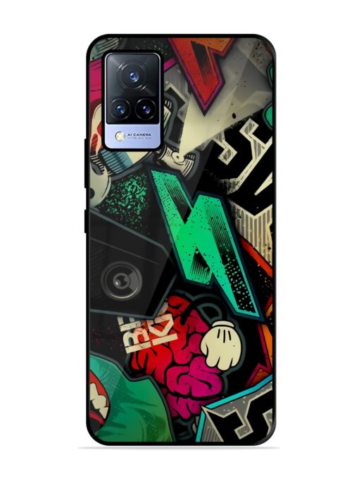 Graffiti Art Glossy Metal Phone Cover for Vivo V21 (5G) Zapvi