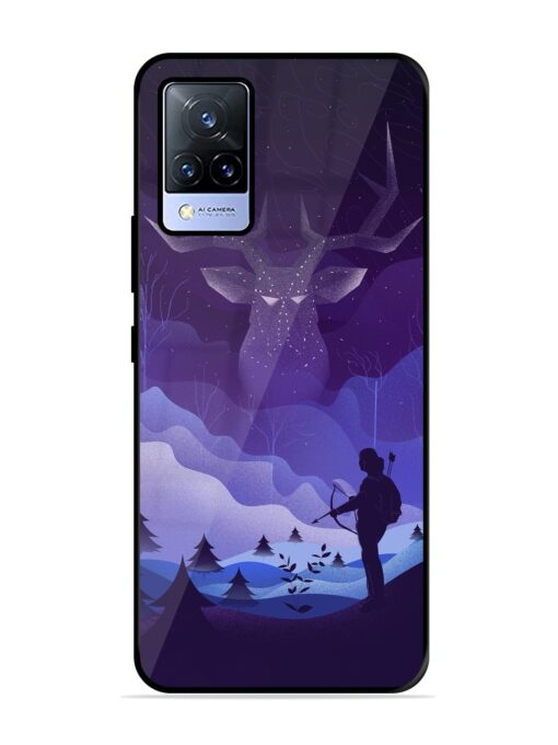 Deer Forest River Glossy Metal Phone Cover for Vivo V21 (5G) Zapvi