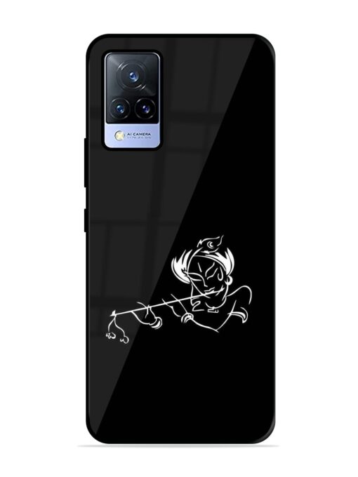 Krishna Flute Glossy Metal Phone Cover for Vivo V21 (5G)