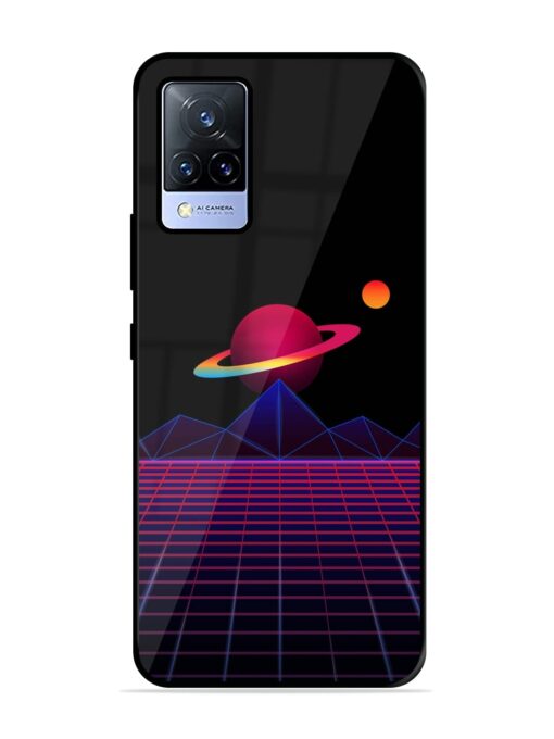 Wave Aesthetic Glossy Metal Phone Cover for Vivo V21 (5G) Zapvi