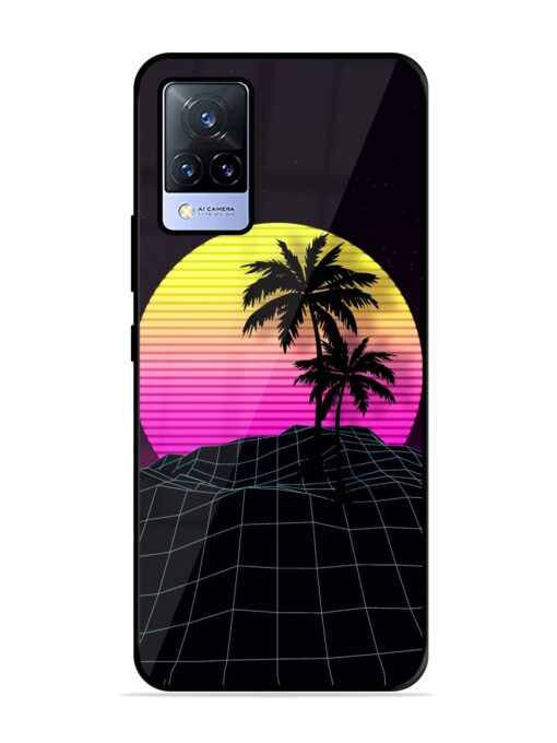 Coconut Vector Glossy Metal Phone Cover for Vivo V21 (5G) Zapvi