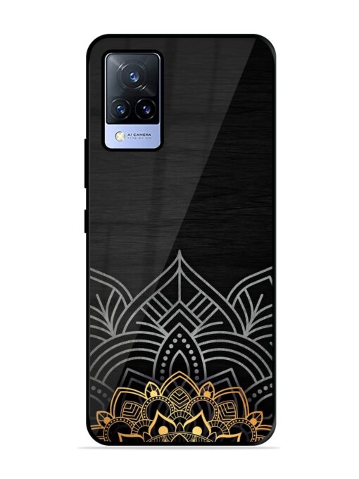 Decorative Golden Pattern Glossy Metal Phone Cover for Vivo V21 (5G) Zapvi