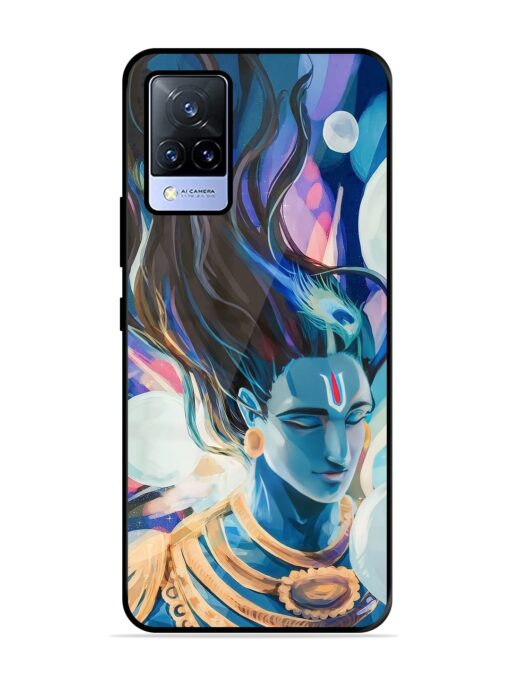 Bhagwan Sri Krishna Glossy Metal Phone Cover for Vivo V21 (5G) Zapvi