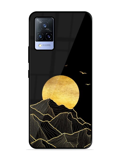 Golden Sunrise Glossy Metal Phone Cover for Vivo V21 (5G)