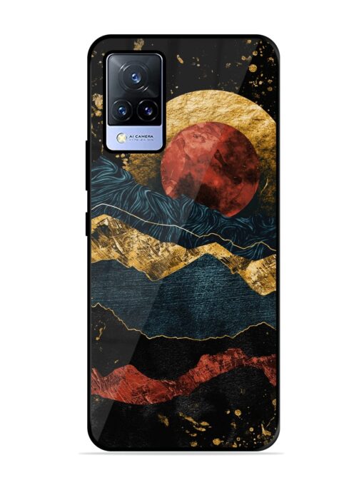 Gold Painting View Glossy Metal Phone Cover for Vivo V21 (5G)