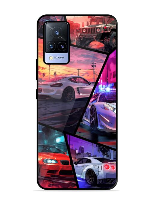 Ride In Pixels Glossy Metal Phone Cover for Vivo V21 (5G)