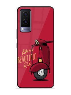 Life Is Beautiful Rides Glossy Metal Phone Cover for Vivo V21E (5G)