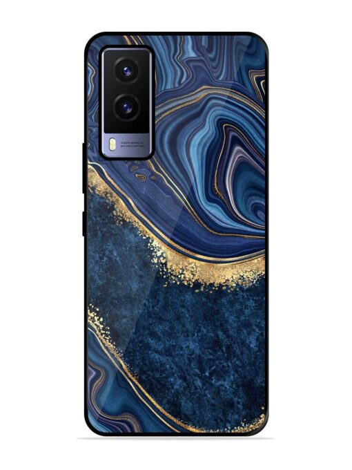 Abstract Background Blue Glossy Metal TPU Phone Cover for Vivo V21E (5G) Zapvi