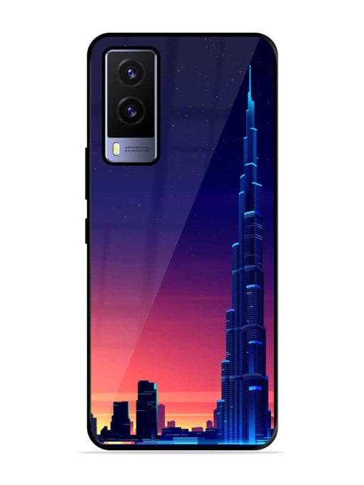 Burj Khalifa Abstract Glossy Metal Phone Cover for Vivo V21E (5G) Zapvi