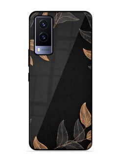 Foliage Art Glossy Metal Phone Cover for Vivo V21E (5G)