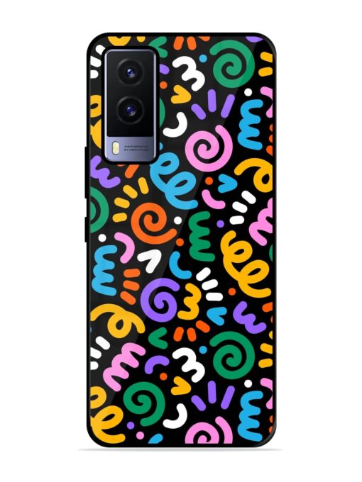 Colorful Seamless Vector Glossy Metal Phone Cover for Vivo V21E (5G) Zapvi