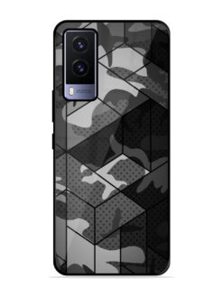 Hexagonal Pattern Glossy Metal Phone Cover for Vivo V21E (5G)