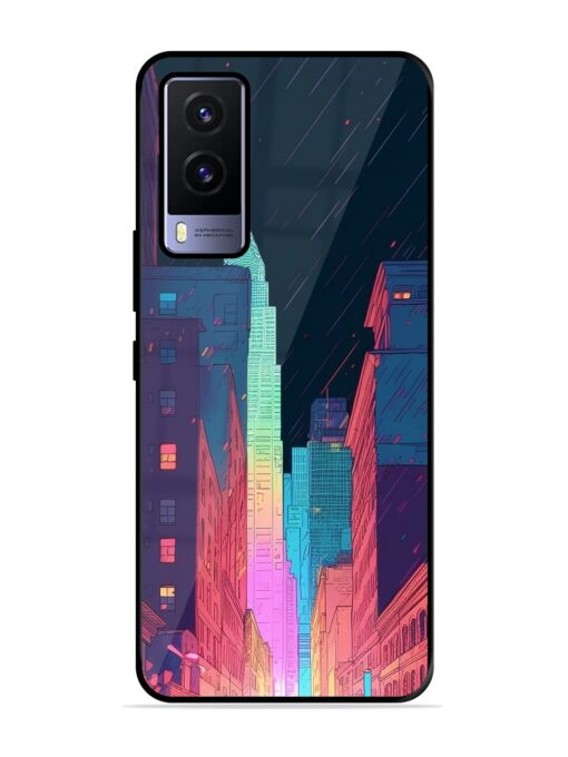 Minimal City Art Glossy Metal Phone Cover for Vivo V21E (5G) Zapvi