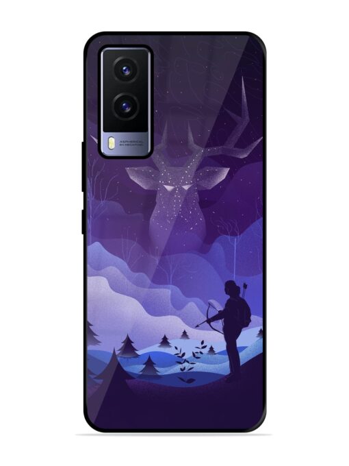 Deer Forest River Glossy Metal Phone Cover for Vivo V21E (5G) Zapvi