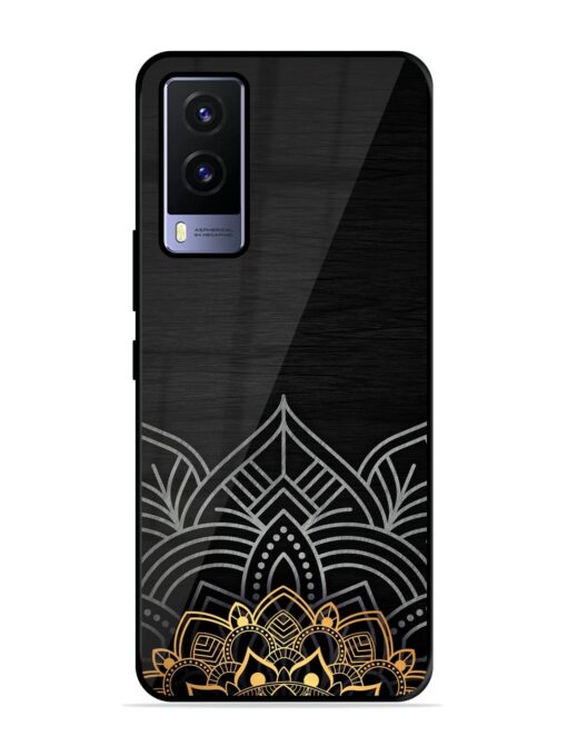 Decorative Golden Pattern Glossy Metal Phone Cover for Vivo V21E (5G) Zapvi