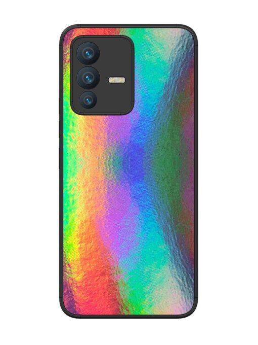 Colorful Holographic Background Glossy Metal TPU Phone Cover for Vivo V23 (5G) Zapvi