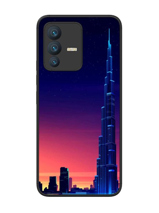 Burj Khalifa Abstract Glossy Metal Phone Cover for Vivo V23 (5G) Zapvi