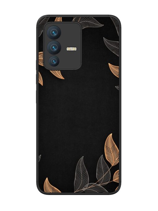 Foliage Art Glossy Metal Phone Cover for Vivo V23 (5G) Zapvi