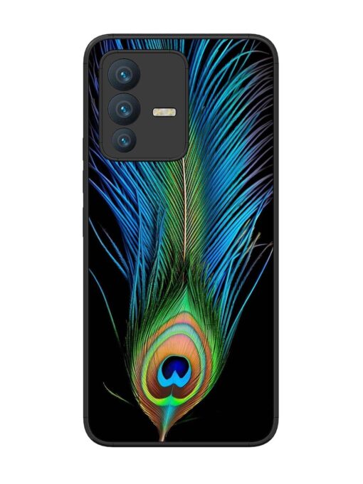 Peacock Feather Glossy Metal TPU Phone Cover for Vivo V23 (5G) Zapvi