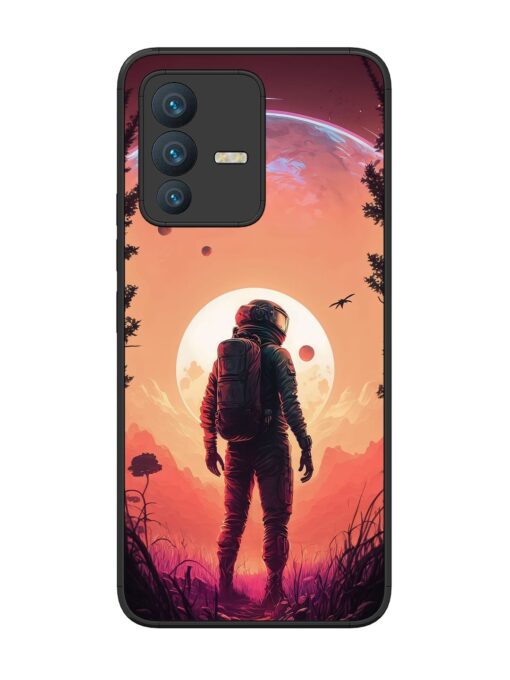 Red Sky At Morning Glossy Metal Phone Cover for Vivo V23 (5G)