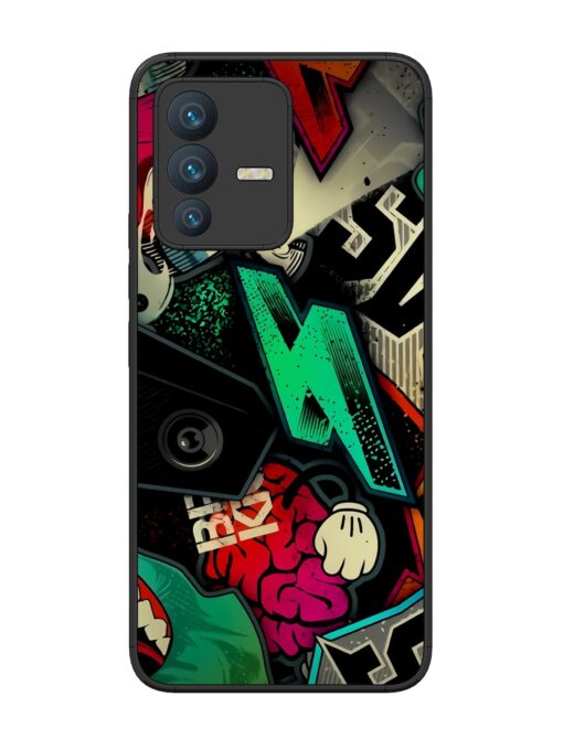 Graffiti Art Glossy Metal Phone Cover for Vivo V23 (5G)