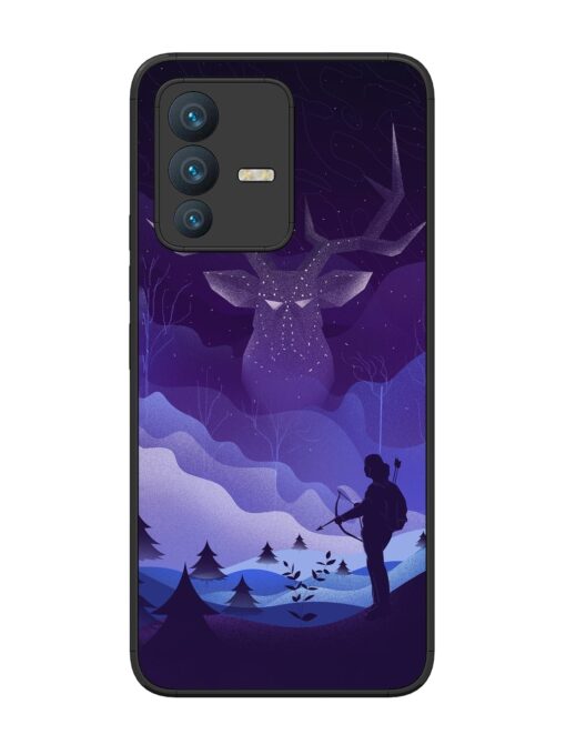 Deer Forest River Glossy Metal Phone Cover for Vivo V23 (5G) Zapvi