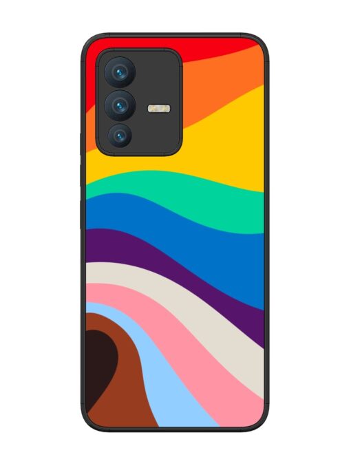 Minimal Pride Art Glossy Metal Phone Cover for Vivo V23 (5G)