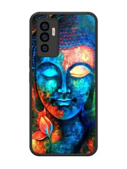 Buddha Painting Glossy Metal Phone Cover for Vivo V23E (5G)