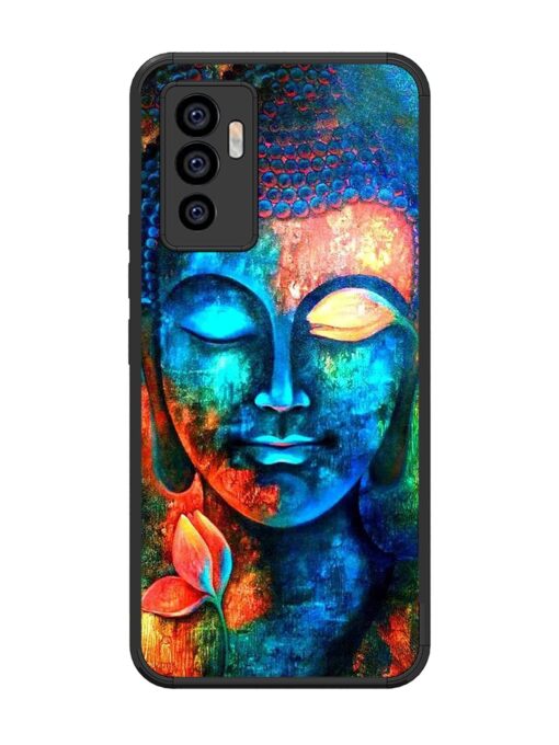 Buddha Painting Glossy Metal Phone Cover for Vivo V23E (5G) Zapvi