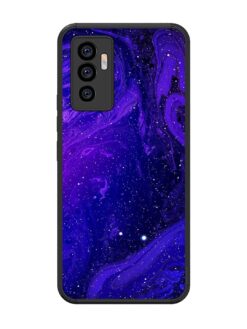 Galaxy Acrylic Abstract Art Glossy Metal Phone Cover for Vivo V23E (5G)