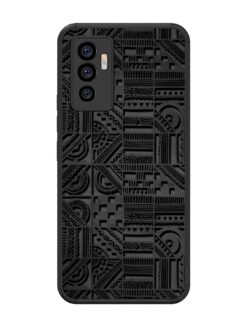 Seamless Pattern Glossy Metal Phone Cover for Vivo V23E (5G)