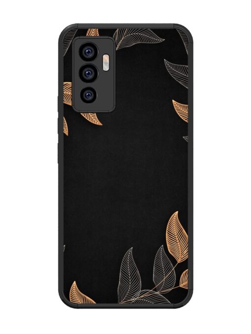 Foliage Art Glossy Metal Phone Cover for Vivo V23E (5G) Zapvi