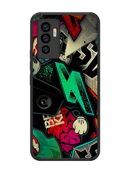 Graffiti Art Glossy Metal Phone Cover for Vivo V23E (5G) Zapvi