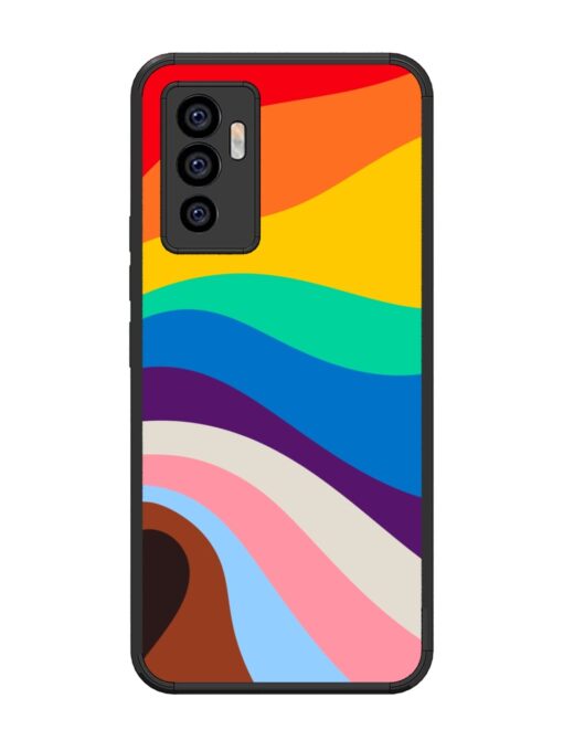 Minimal Pride Art Glossy Metal Phone Cover for Vivo V23E (5G)