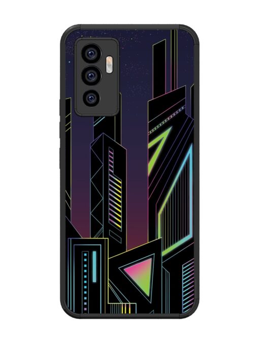 Neon Dreamscape Glossy Metal Phone Cover for Vivo V23E (5G) Zapvi