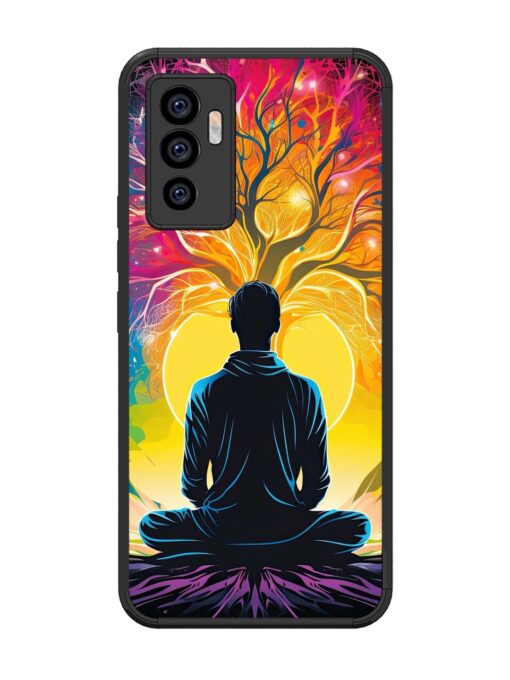 Mind Colourful Glossy Metal Phone Cover for Vivo V23E (5G) Zapvi