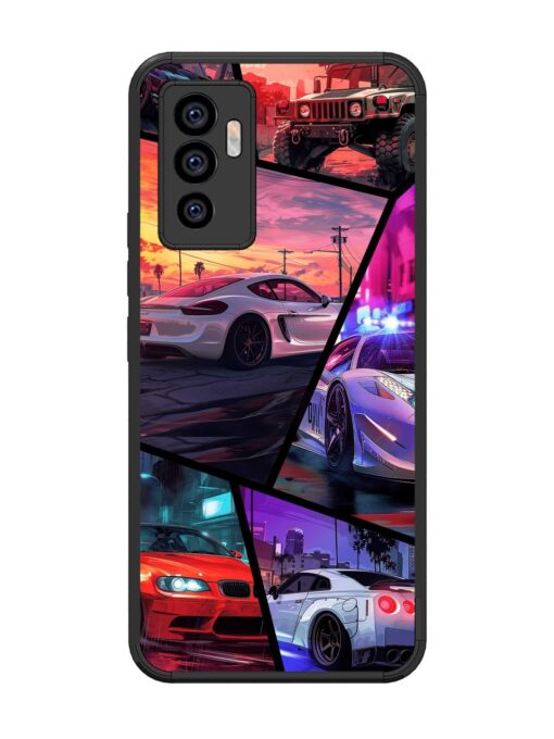 Ride In Pixels Glossy Metal Phone Cover for Vivo V23E (5G) Zapvi